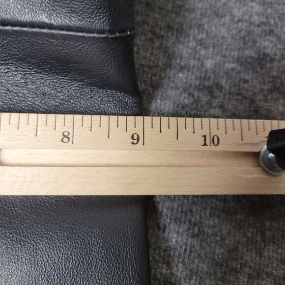 Vtg 90's Metrostyle Women's Size 12 Black Leather Motorcycle Boot Cut Pant Lined - Picture 12 of 15